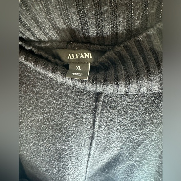 Alfani Classic Faux Fur Trim Plus Oversized Boho Chic Poncho Sweater xl 12/14/16 - Picture 4 of 9